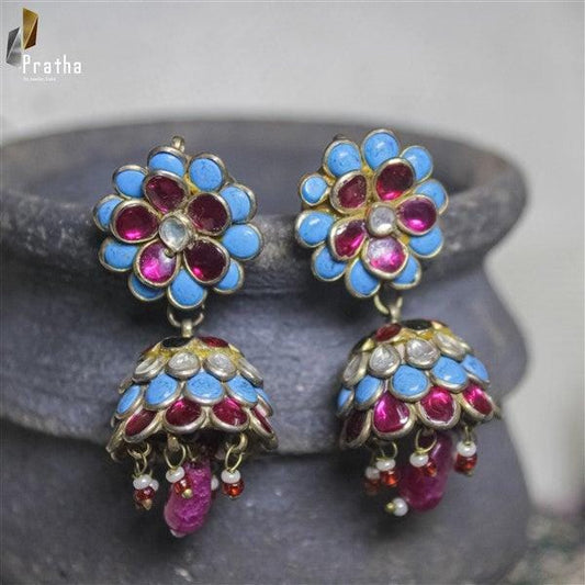 Pacchi Work Jhumka-0