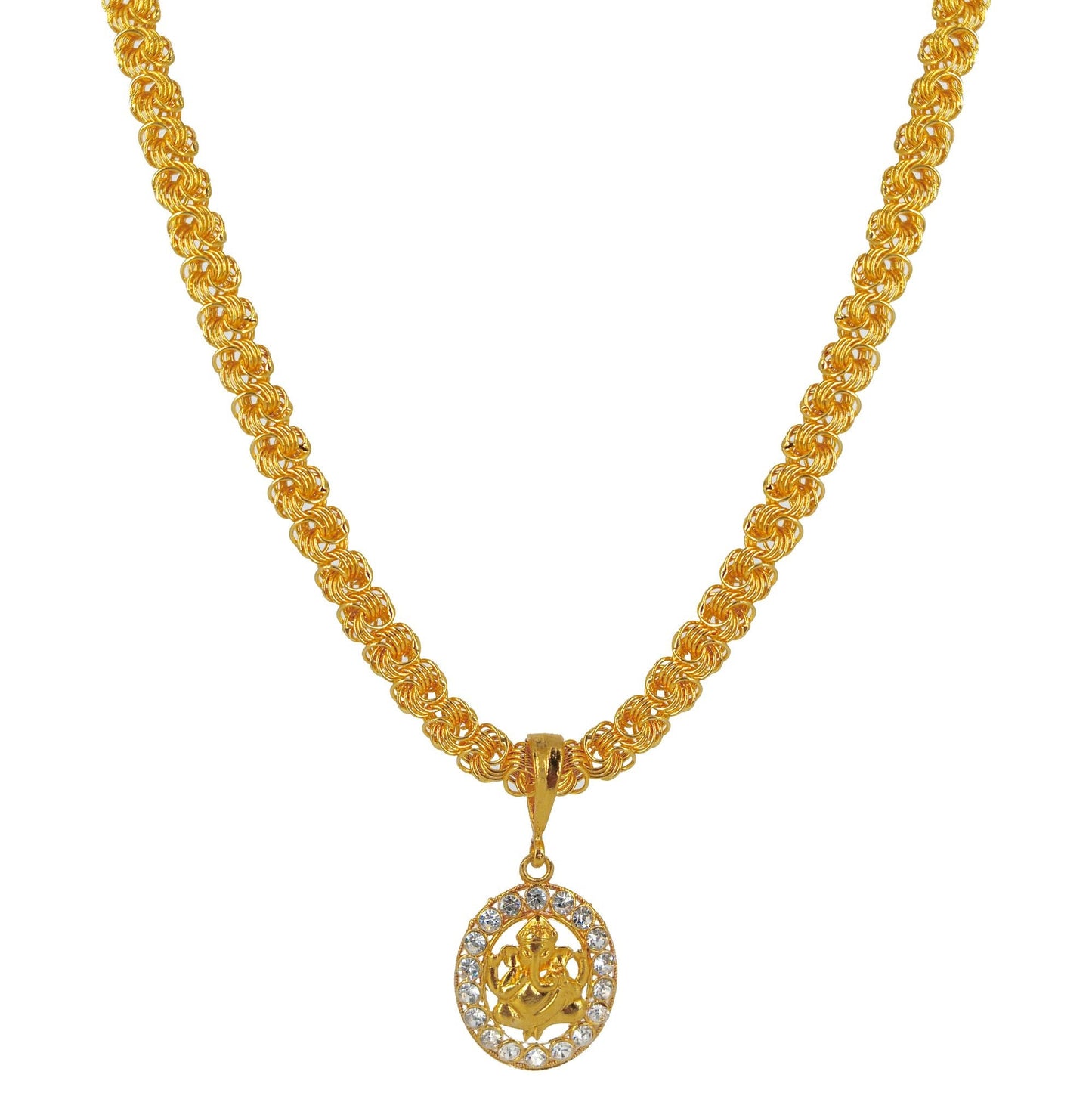 Luxurious Men's Gold Plated Pendant With Chain Vol 6