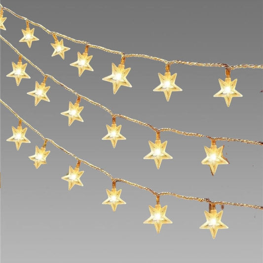 Serial String Star Lights for Decoration