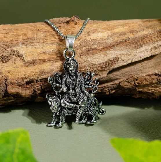 Ambaji Mata Face Pendant with Chain