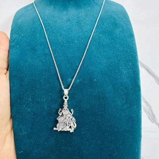 Laxmi on Hatiji Oxidized Pendant with Chain
