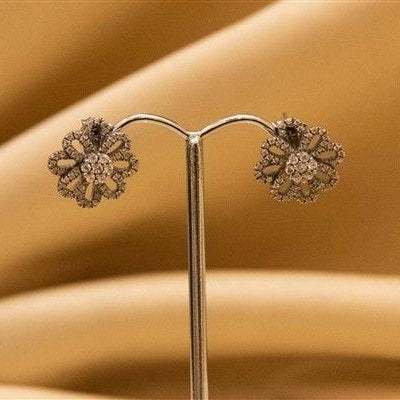 Diamond Flower Studs