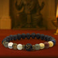 Natural Beads Om Bracelet