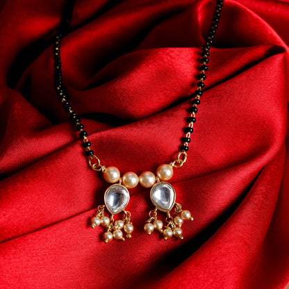 Kundan Clear Drop Mangalsutra-1